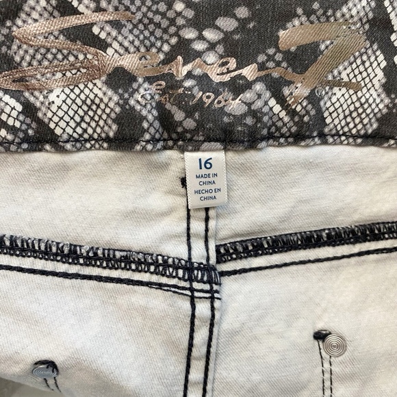 Seven7 Womens Pants Jeans Size 16 Snake Print High Rise Skinny - Picture 6 of 6